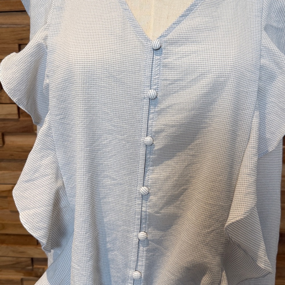 Doe & Rae Green & White Grid Twist-Front Tank - Picture 6 of 6